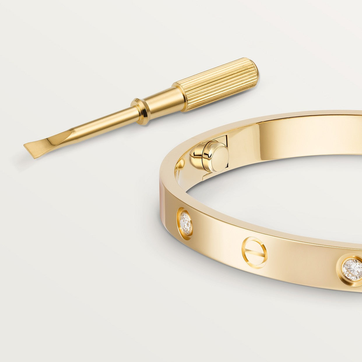 BRACELET CARTIER LOVE GOLD 4 DIAMONDS