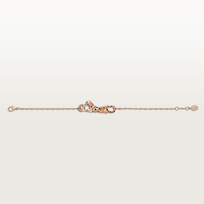 CARTIER PANTHER CURB CHAIN ON ROSE GOLD DIAMOND CHAIN