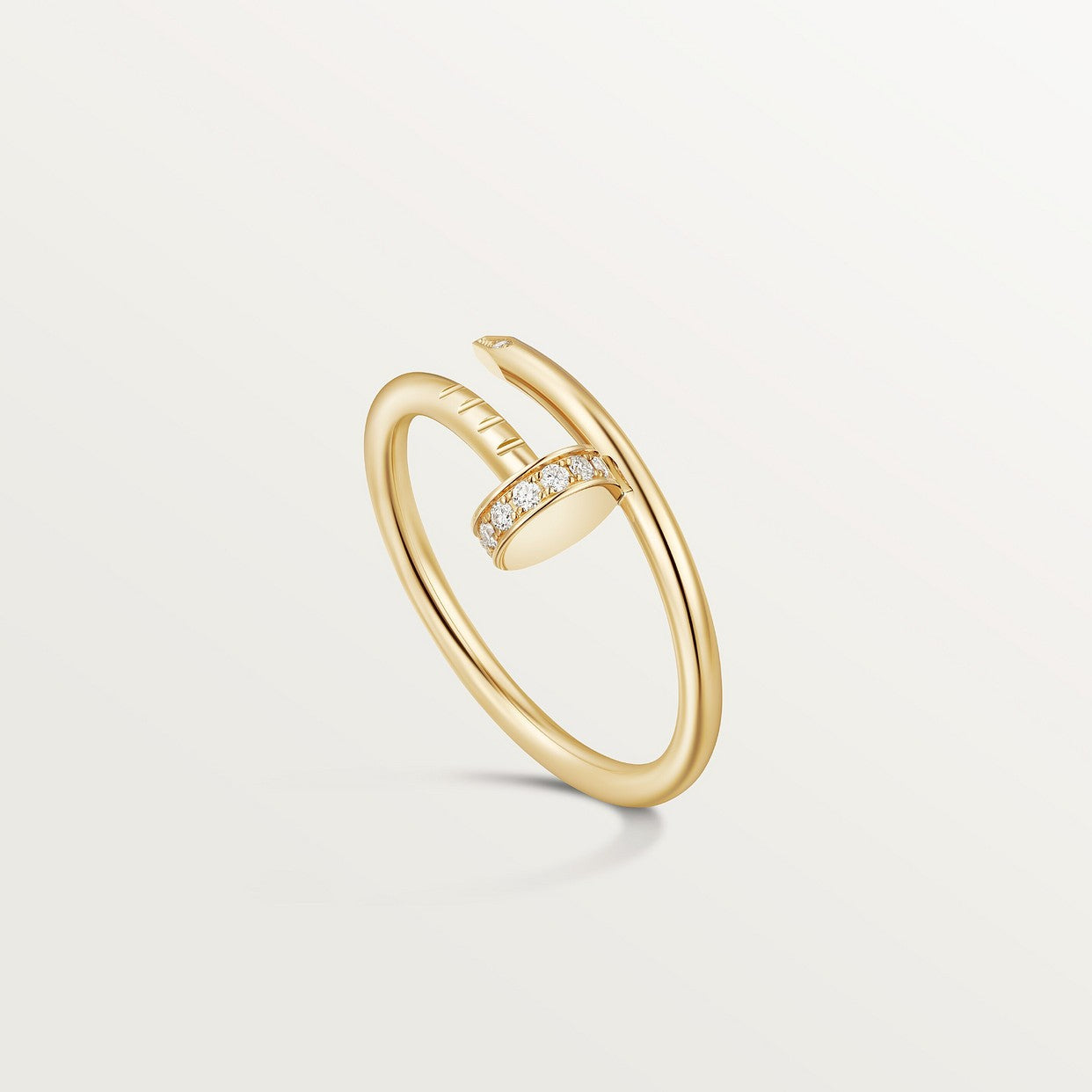 CARTIER JUSTE UN CLOU CLASSIC DIAMOND GOLD RING