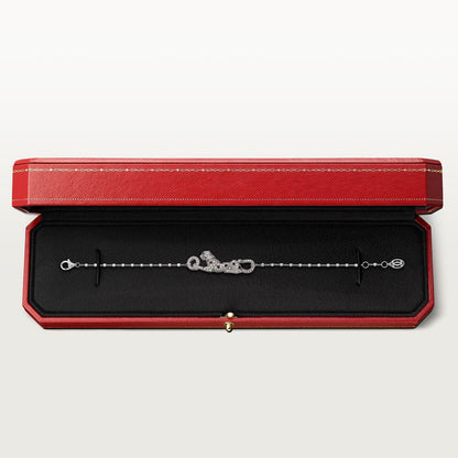 CARTIER PANTHER CURB CHAIN ON WHITE GOLD PAVÉ CHAIN