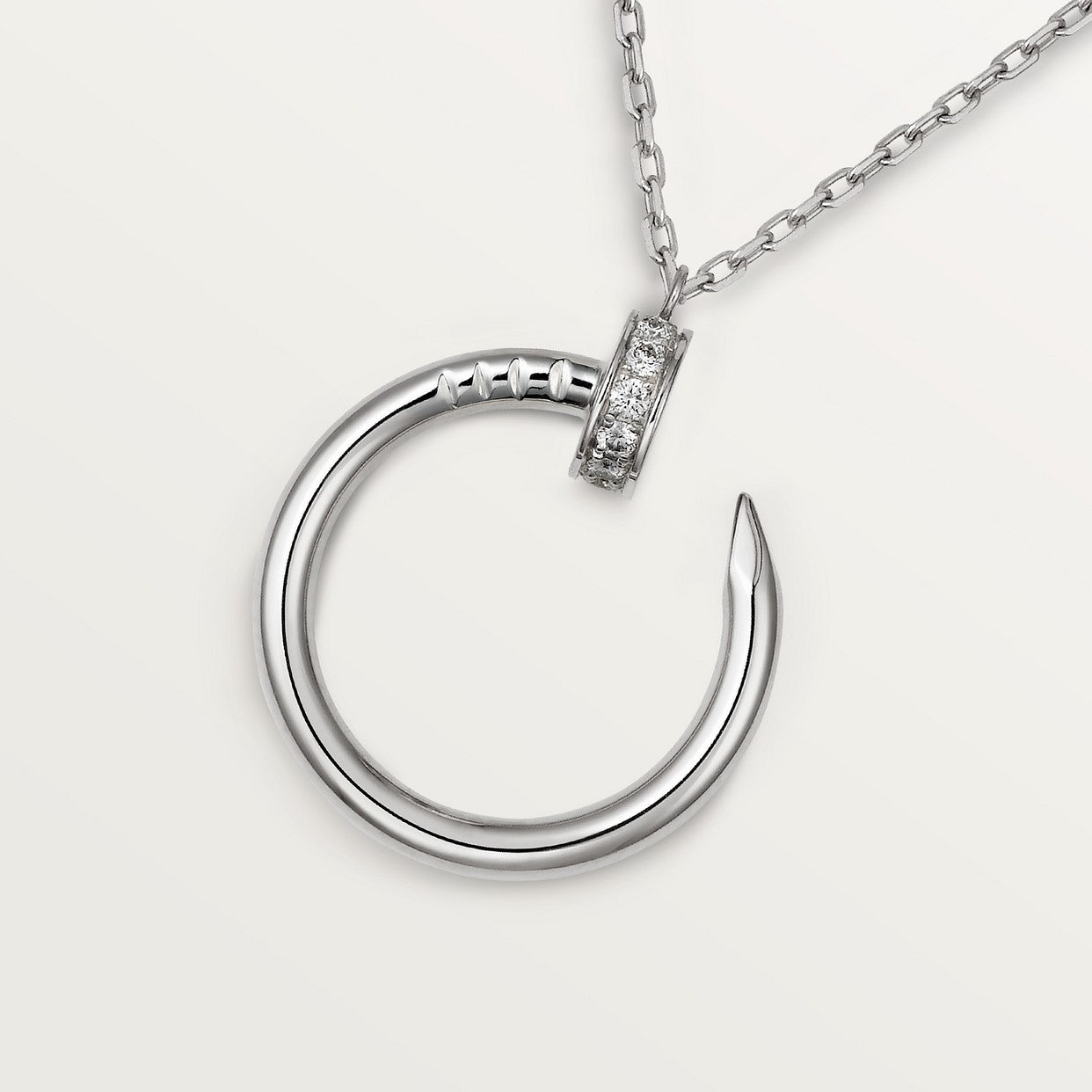 CARTIER JUSTE UN STUD FULL RHINESTONE-WHITE-GOLD NECKLACE