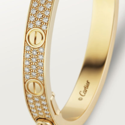 CARTIER LOVE CLASSIC PAVÉ GOLD BRACELET