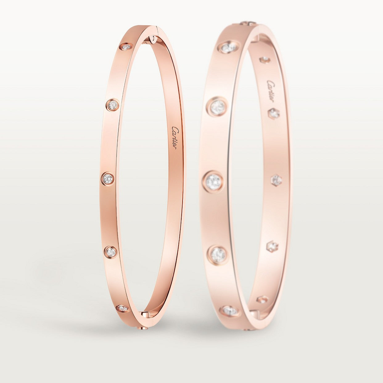 CARTIER LOVE PETIT MODEL DIAMOND ROSE GOLD BRACELET