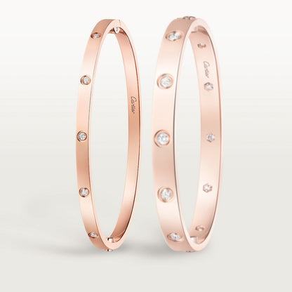 CARTIER LOVE PETIT MODEL DIAMOND ROSE GOLD BRACELET