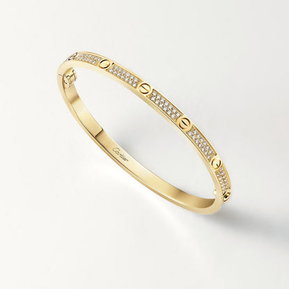 CARTIER LOVE SMALL CLASSIC PAVÉ GOLD BRACELET