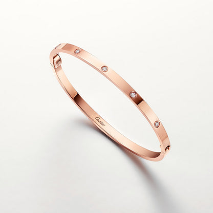 CARTIER LOVE PETIT MODEL DIAMOND ROSE GOLD BRACELET