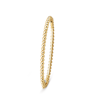 VAN CLEEF BEADED BRACELET WITH MEDIUM GOLD PATTERN GOLD