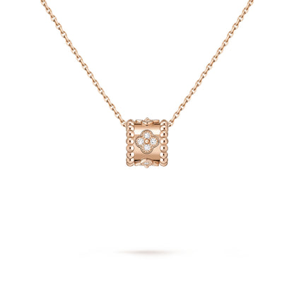 VAN CLEEF BEADED CLOVERS NECKLACE DURING ROSE GOLD