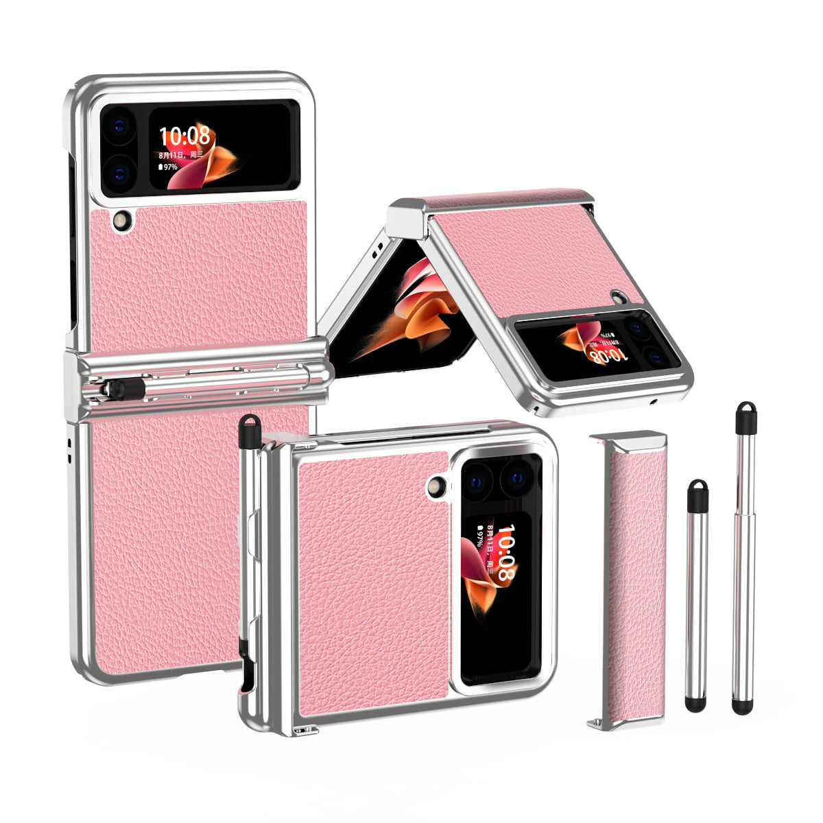 Luxury Leather Case (Pen Slot) - Z Flip 3 & 4 - casetiphone