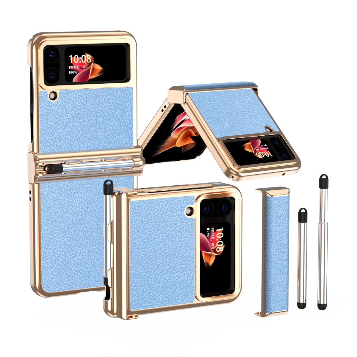 Luxury Leather Case (Pen Slot) - Z Flip 3 & 4 - casetiphone