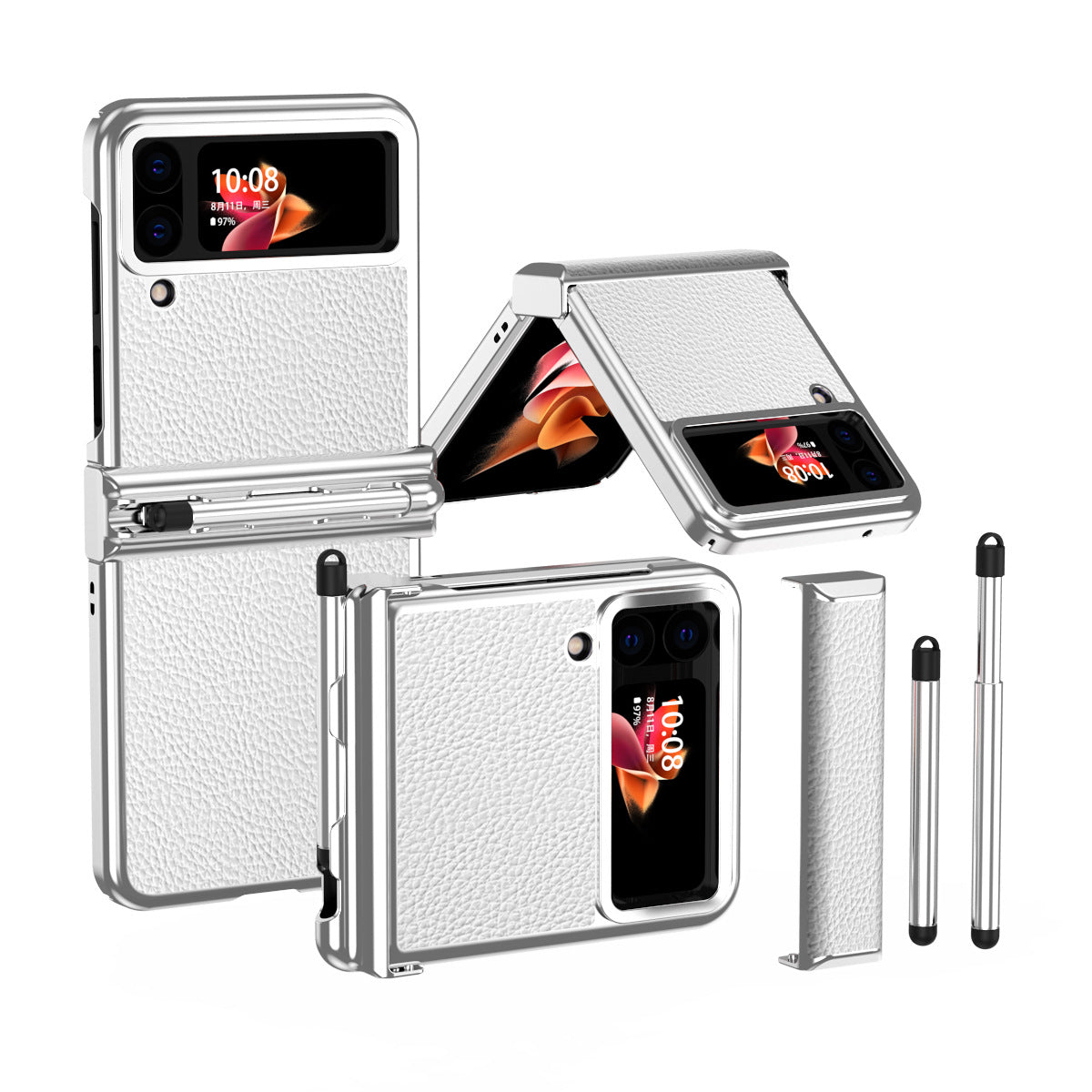 Luxury Leather Case (Pen Slot) - Z Flip 3 & 4 - casetiphone