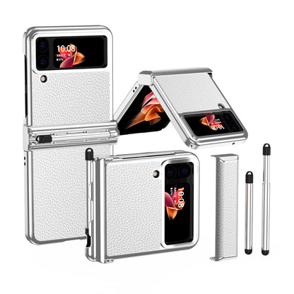 Luxury Leather Case (Pen Slot) - Z Flip 3 & 4 - casetiphone