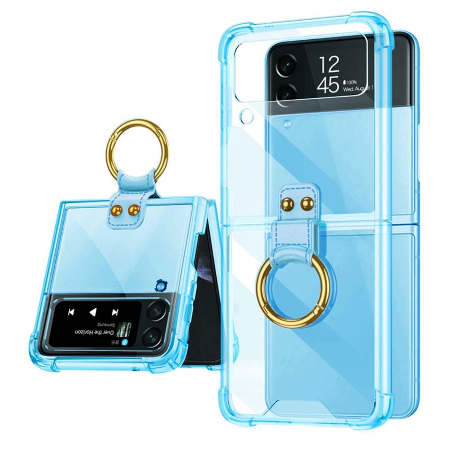 Transparent Case with Ring For Samsung Galaxy Z Flip 4 - casetiphone
