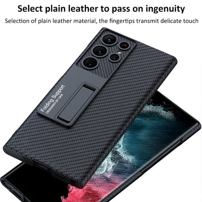 Shockproof Hard Plastic Case with Bracket for Samsung Galaxy S23 Series - casetiphone