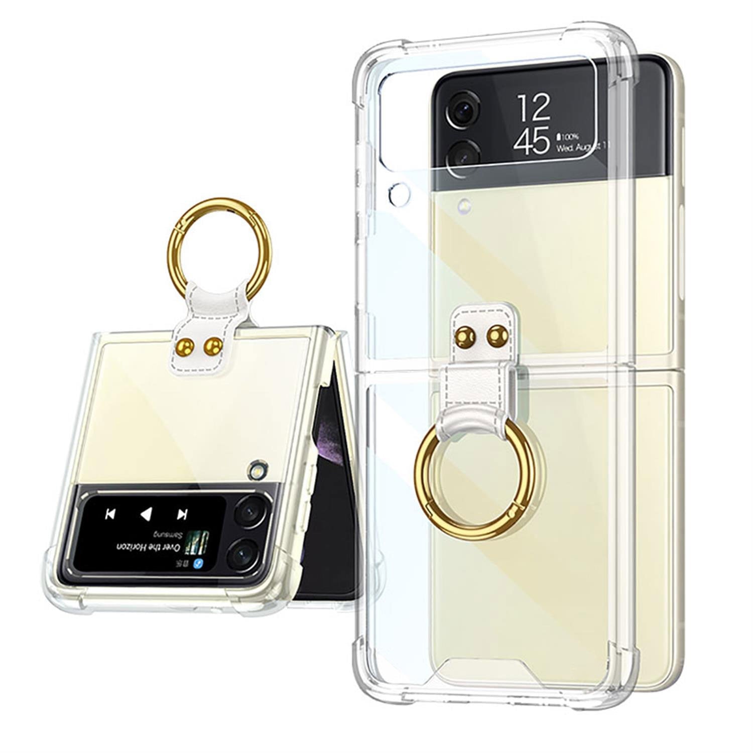 Transparent Case with Ring For Samsung Galaxy Z Flip 4 - casetiphone