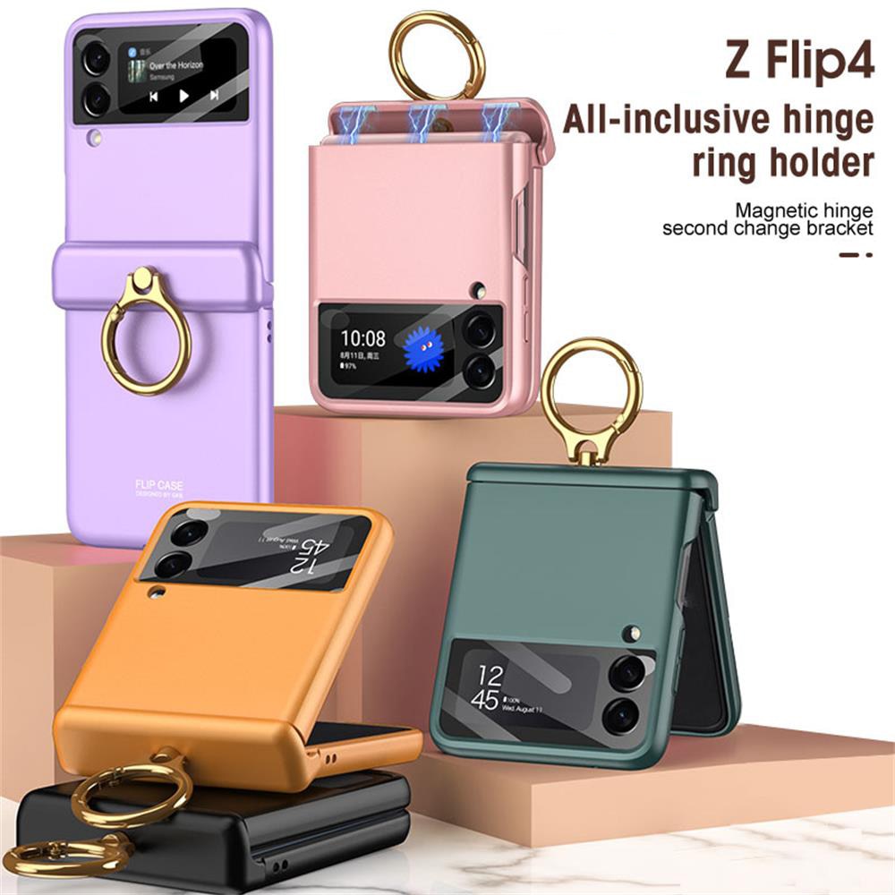 Armor Case with Ring Bracket Stand for Samsung Galaxy Z Flip 4 (Magnetic Hinge Cover) - casetiphone