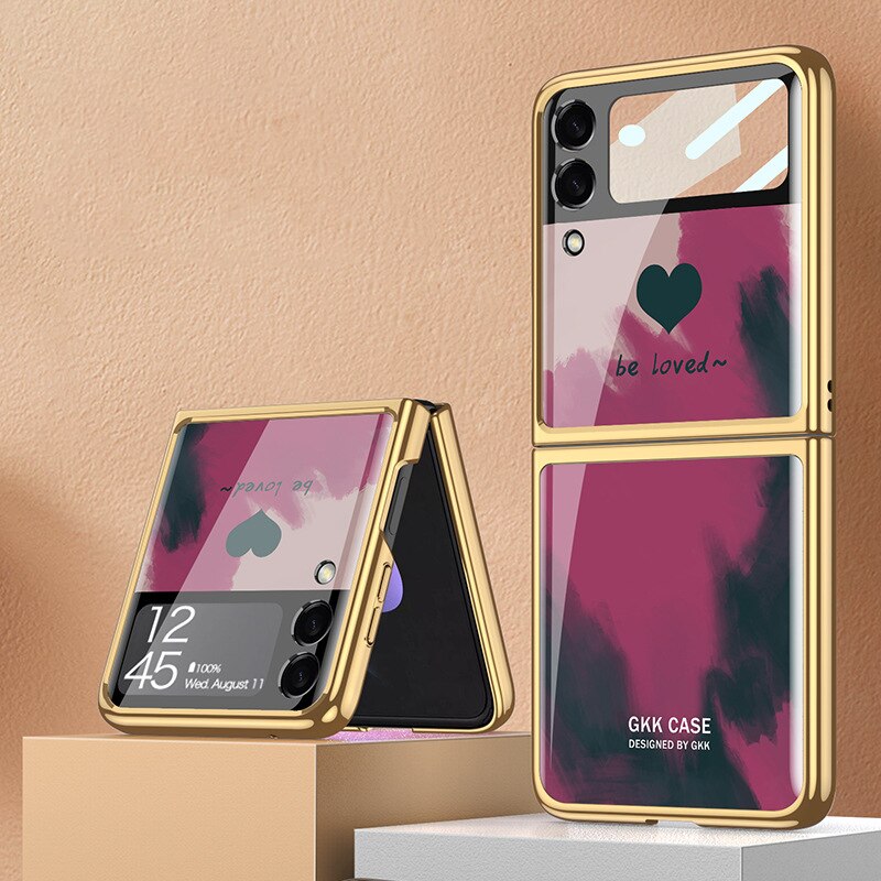 Plating Tempered Glass case For Samsung Galaxy Z Flip 4 - casetiphone