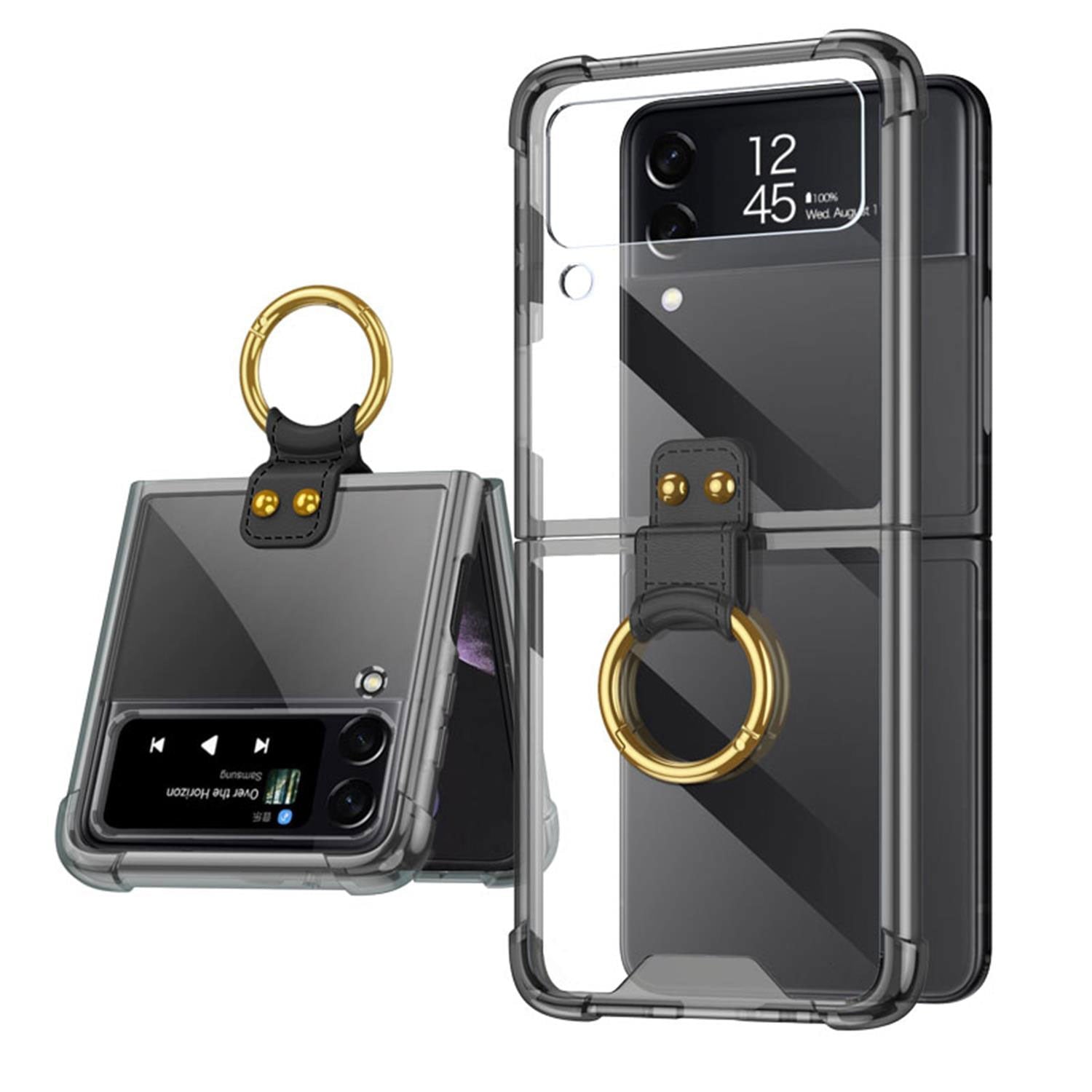 Transparent Case with Ring For Samsung Galaxy Z Flip 4 - casetiphone