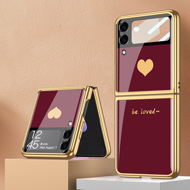 Plating Tempered Glass case For Samsung Galaxy Z Flip 4 - casetiphone