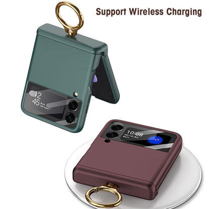 Armor Case with Ring Bracket Stand for Samsung Galaxy Z Flip 4 (Magnetic Hinge Cover) - casetiphone