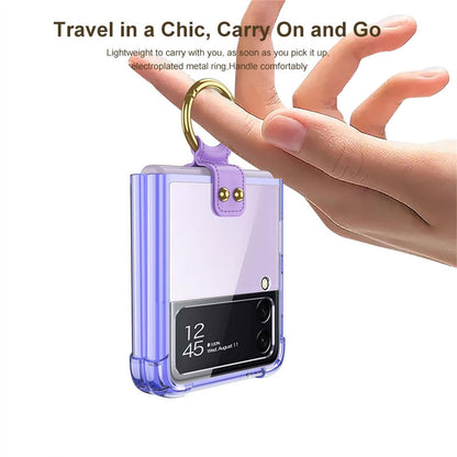 Transparent Case with Ring For Samsung Galaxy Z Flip 4 - casetiphone