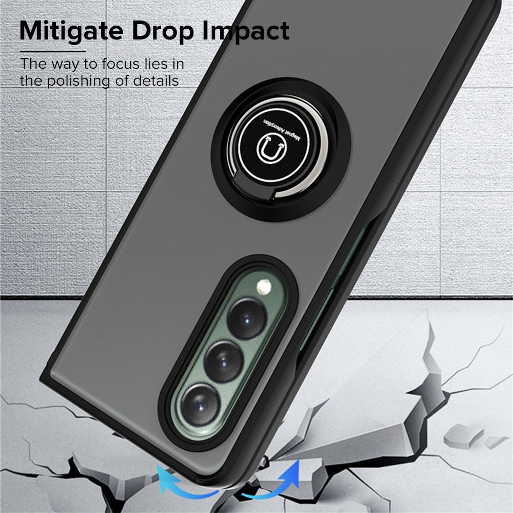 Magnet Holder Ring Armor Case For Samsung Galaxy Z Fold 4 - casetiphone