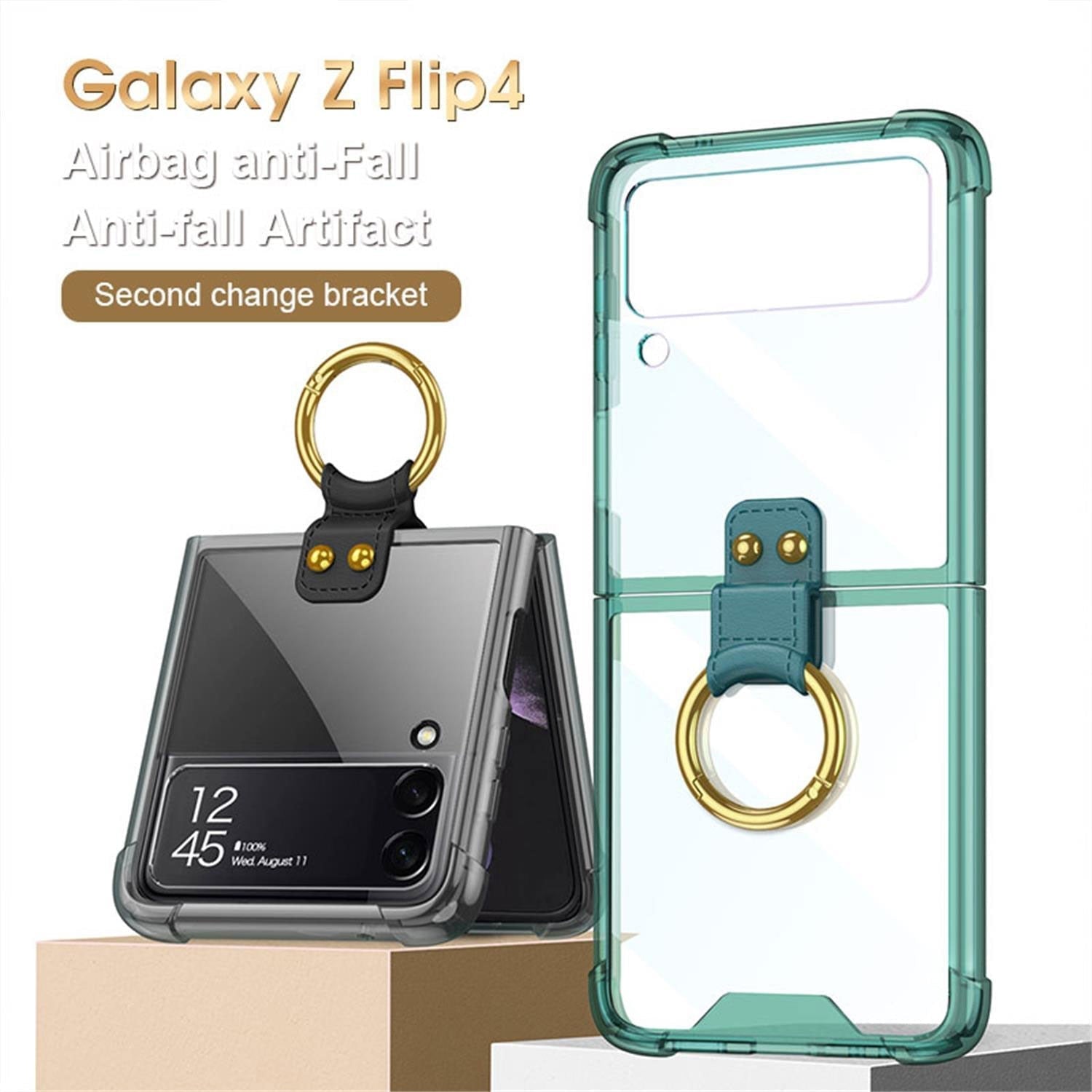 Transparent Case with Ring For Samsung Galaxy Z Flip 4 - casetiphone