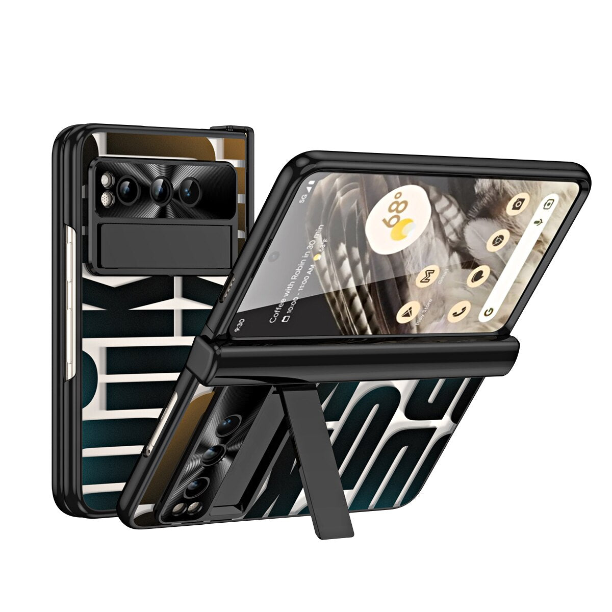 Plating Clear Cover With Front Glass For Google Pixel Fold