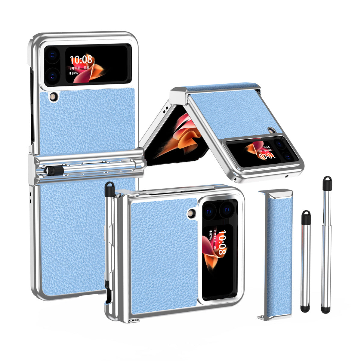 Luxury Leather Case (Pen Slot) - Z Flip 3 & 4 - casetiphone