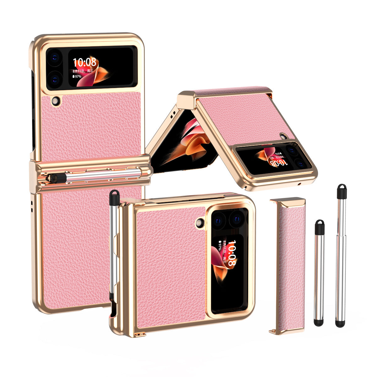 Luxury Leather Case (Pen Slot) - Z Flip 3 & 4 - casetiphone