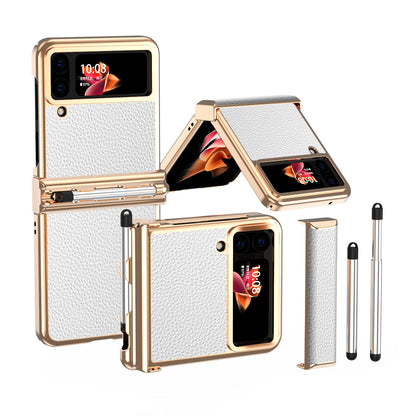 Luxury Leather Case (Pen Slot) - Z Flip 3 & 4 - casetiphone